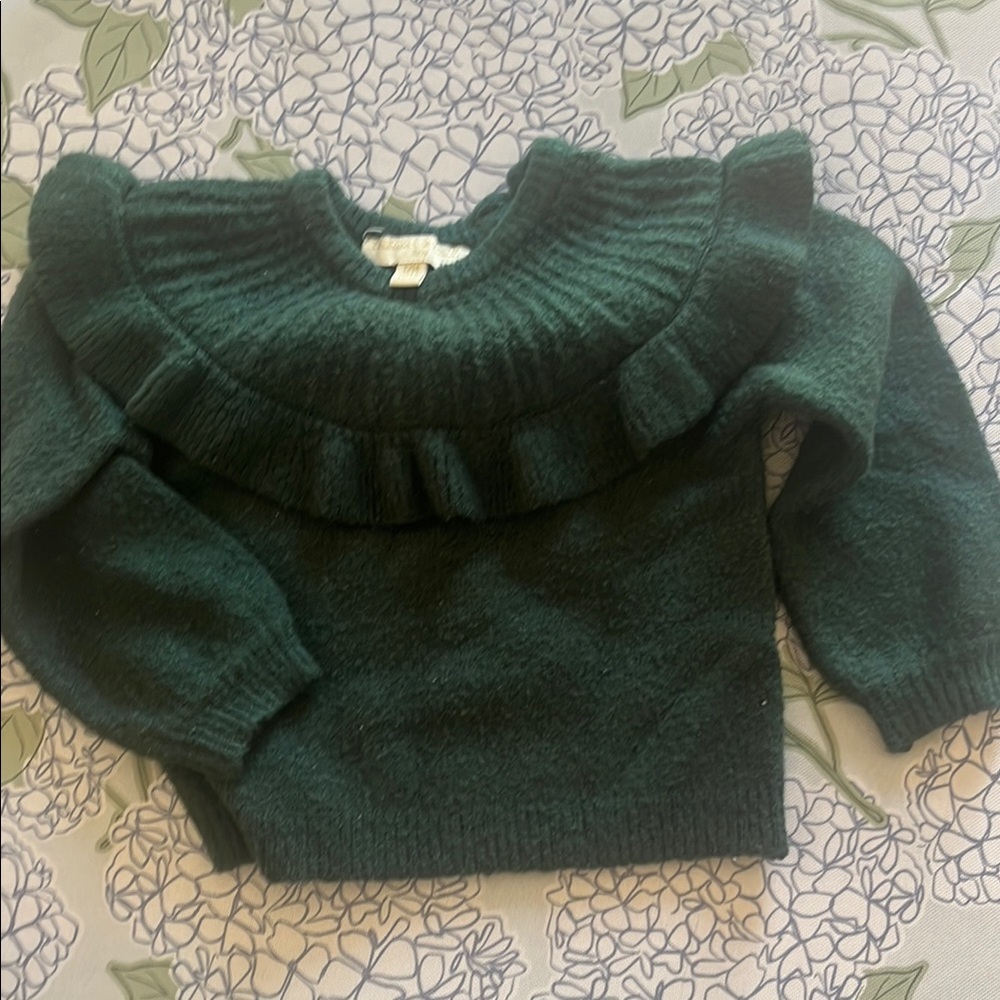 Green Ruffled 12m sweater from Dillard’s